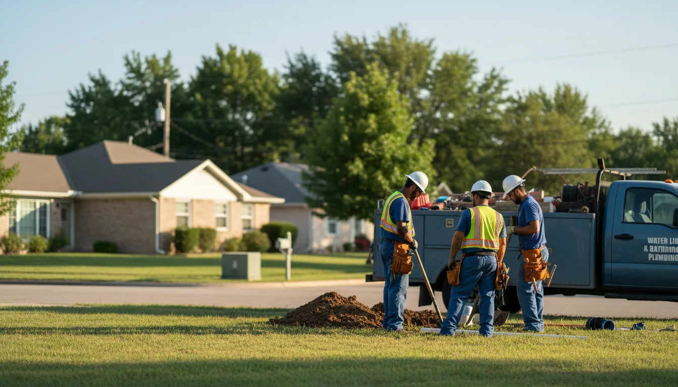 Residential water line and bathroom plumbing service in Mindenmines, MO